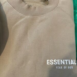 Fear of God Essentials dark Beige Crewneck
